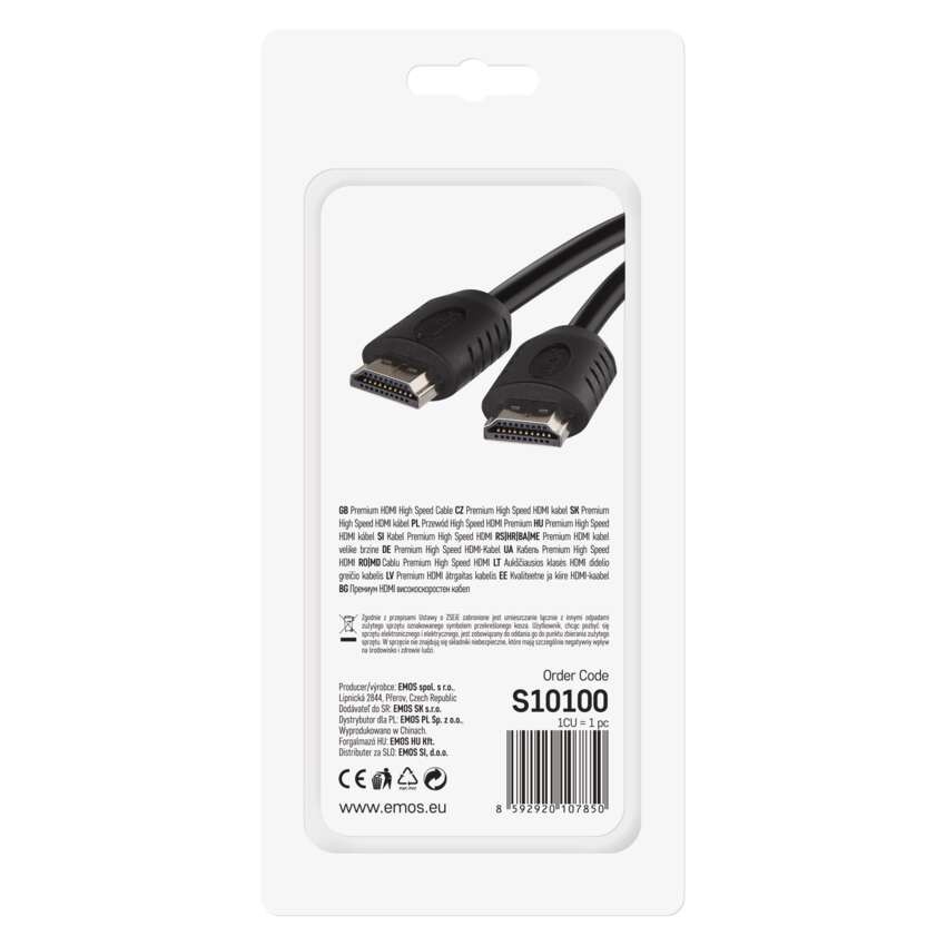 Przewód HDMI 2.0 wtyk A – wtyk A, 1,5m