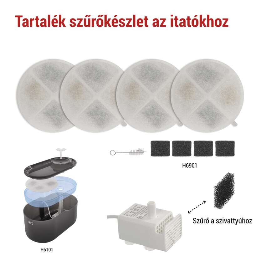 Szűrőkészlet vízszökőkutakhoz PET-901