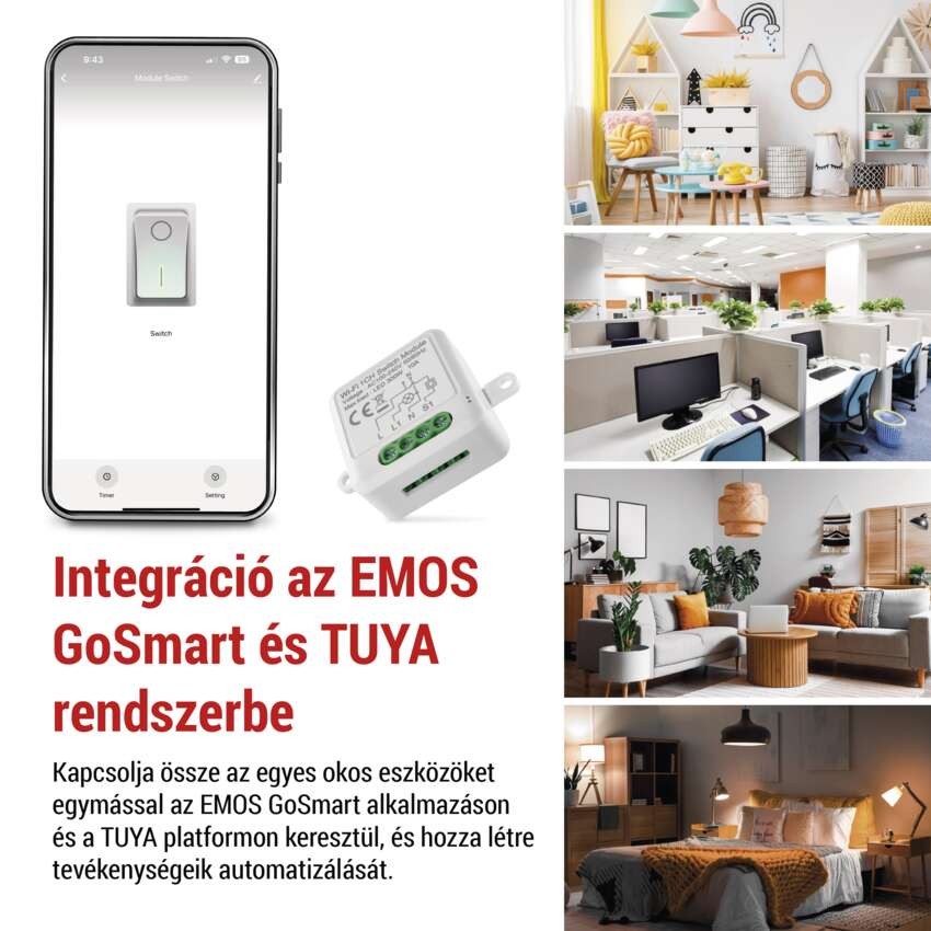 GoSmart kapcsolómodul IP-2101SW, WiFi, 1 csatorna