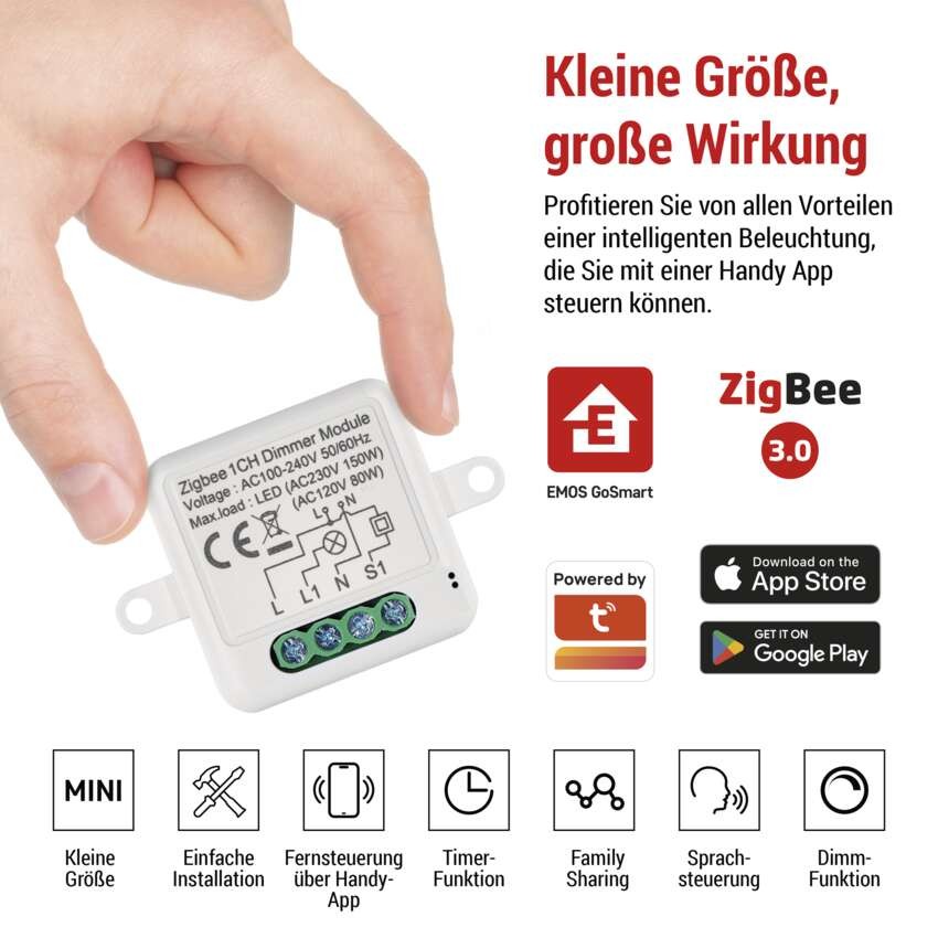 GoSmart Dimm-Modul IP-2111DZ, ZigBee, 1-kanal