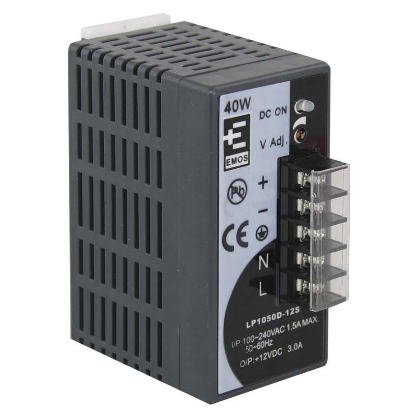12V zdroj pro videotelefony a CCTV pro instalaci na DIN