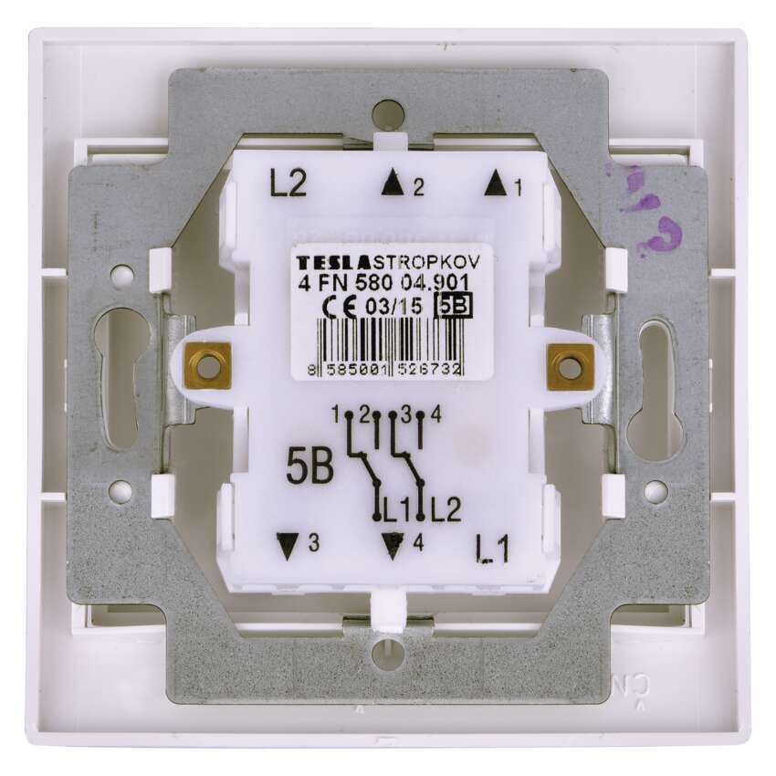 Vypínač PRAKTIK 4FN58004.901C.5B biely