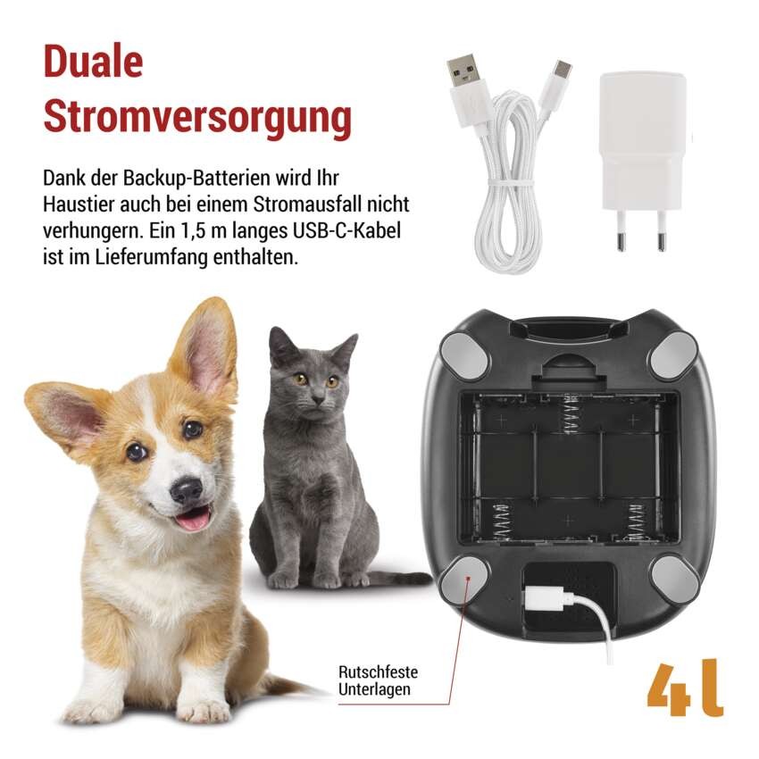 GoSmart Futterspender Pet Care, 4 l, schwarz, Wi-Fi