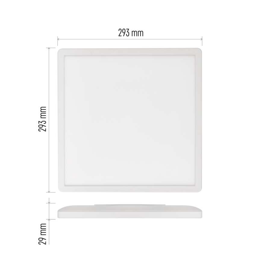 LED šviestuvas FLORI kvadratas, baltas, 18 W, neutralios baltos spalvos