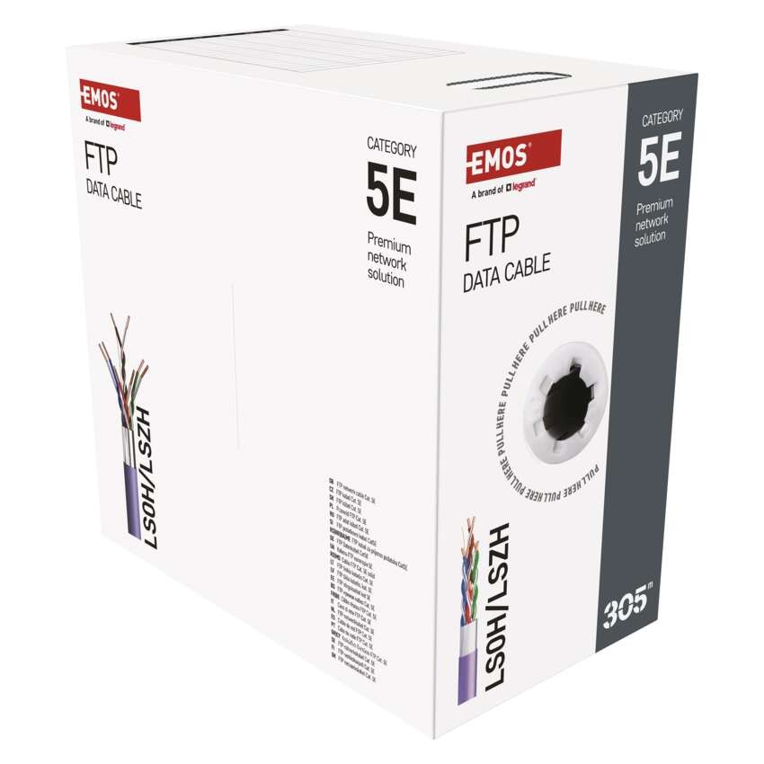 Datový kábel FTP CAT 5E LSZH, 305m