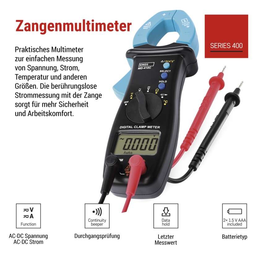 Zangenmultimeter MD-410C