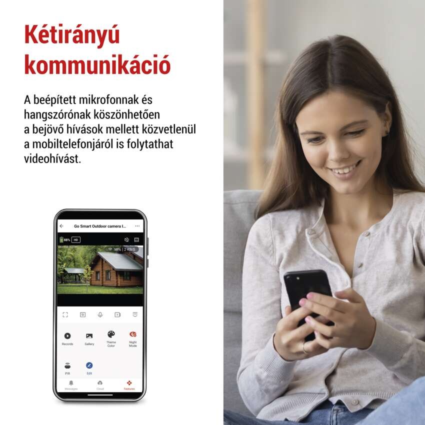 GoSmart 4G/LTE kültéri forgatható kamera IP-6000 OWL, szürke