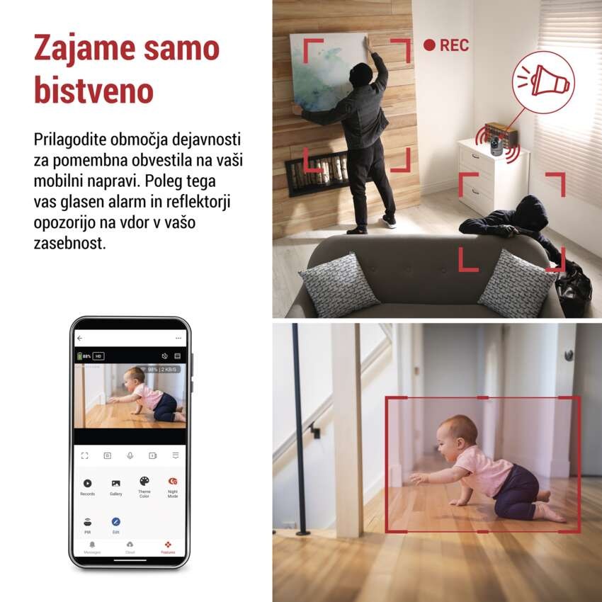 GoSmart Notranja vrtljiva kamera IP‑220W z WiFi