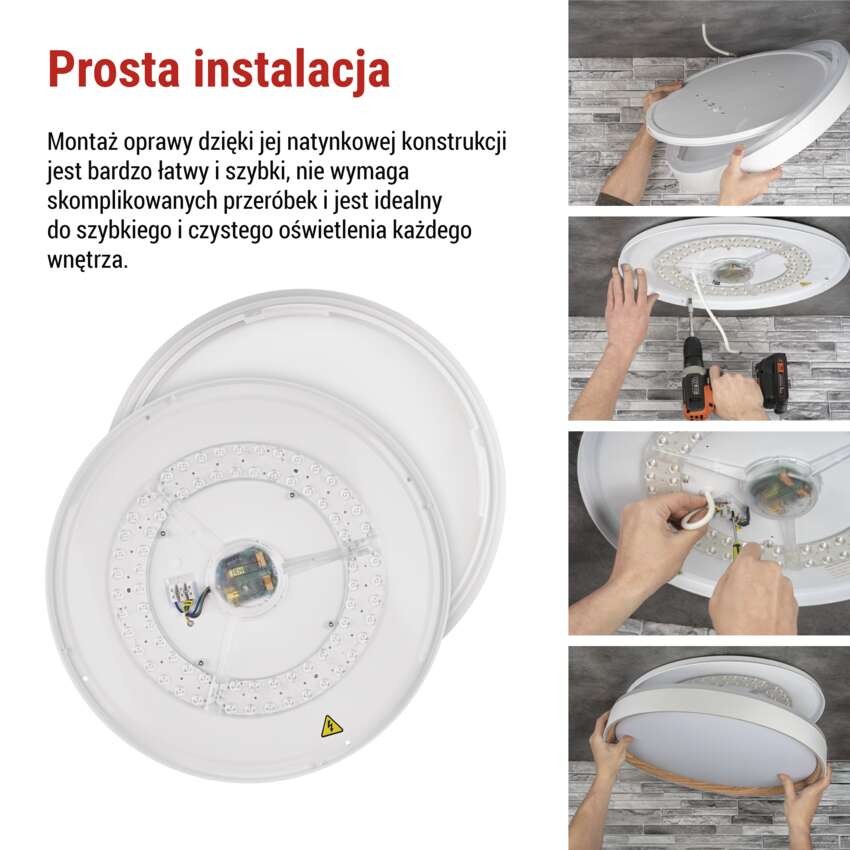 Oprawa LED nawierzchniowa ILVI, okrągła, 30 W, z funkcją ściemniania i zmianą CCT, biała 
