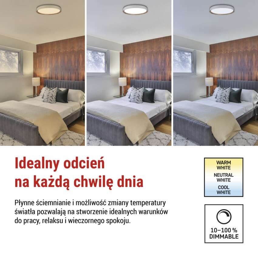 Oprawa LED nawierzchniowa ILVI, okrągła, 45 W, z funkcją ściemniania i zmianą temperatury