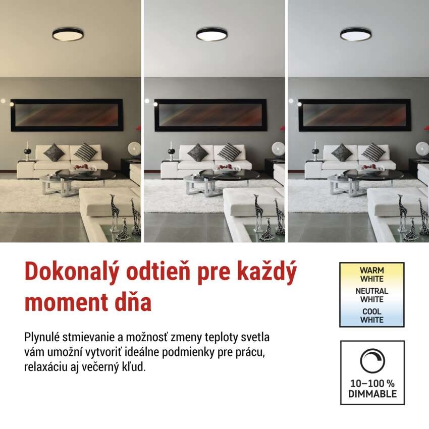 LED nástenné svietidlo ILVI, kruhové 30 W, stmievanie + CCT, čierna + šampanská