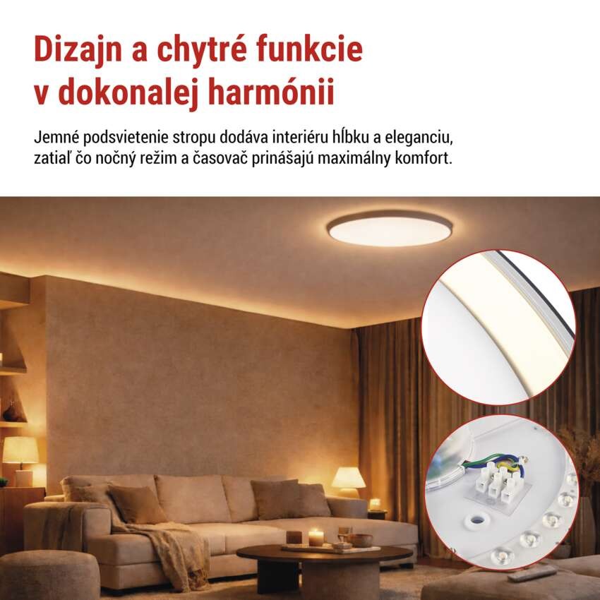 LED nástenné svietidlo ILVI, kruhové 30 W, stmievanie + CCT, čierna + šampanská