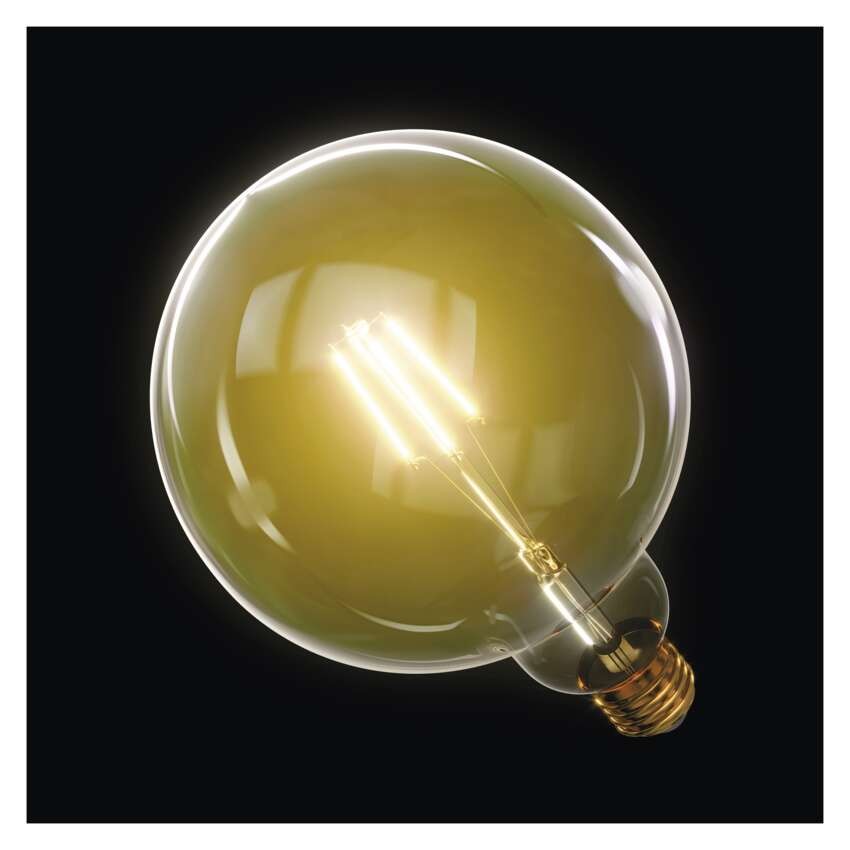 LED izzó Vintage G125 / E27 / 4 W (40 W) / 470 lm / meleg fehér