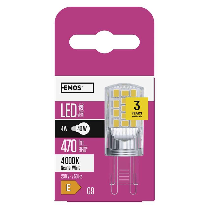LED Lampe Classic JC / G9 / 4 W (40 W) / 470 lm / Neutralweiß