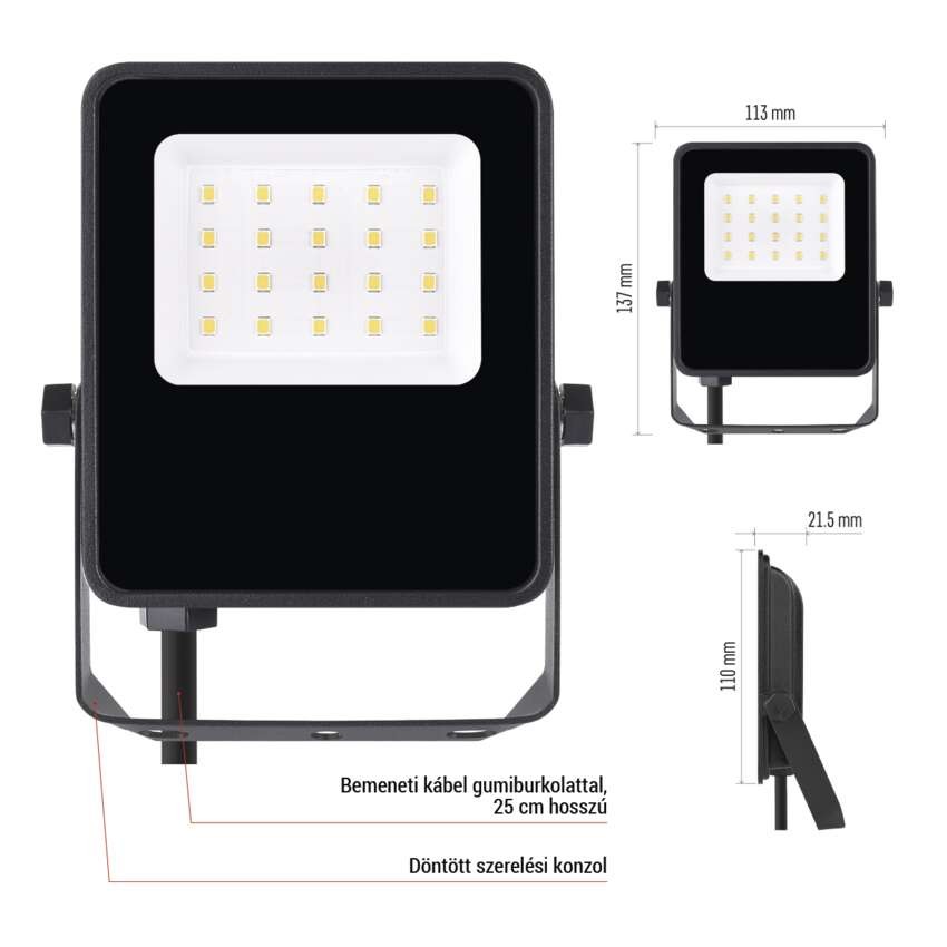 VISIO LED reflektor 10W természetes fehér