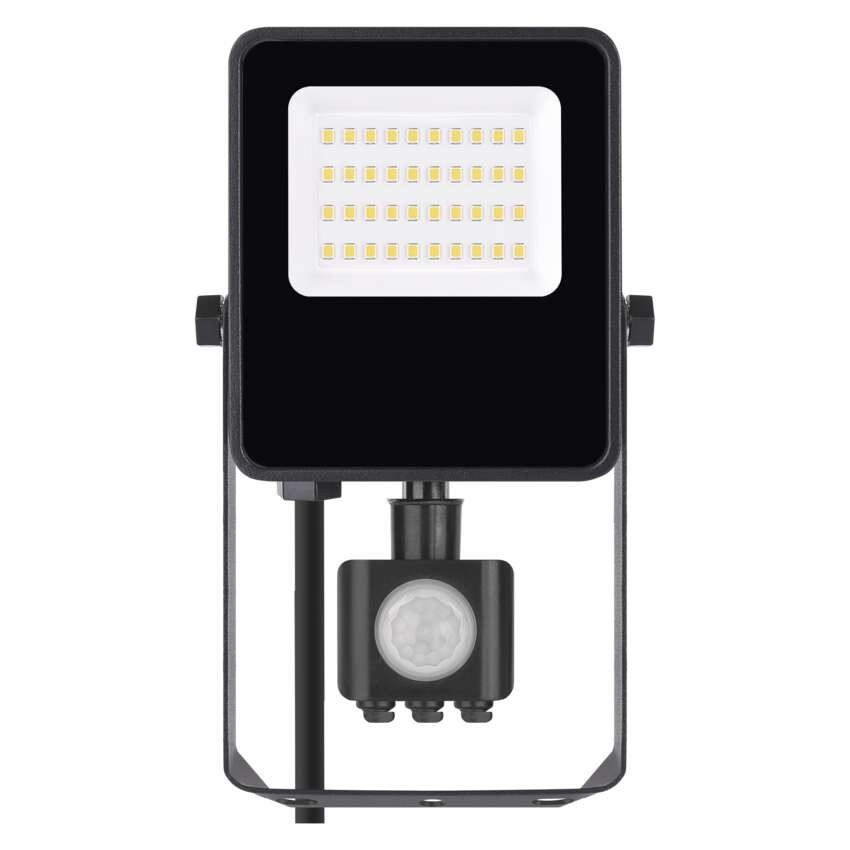 LED prožektorius VISIO su judesio jutikliu, 20 W, juodas, neutraliai baltas