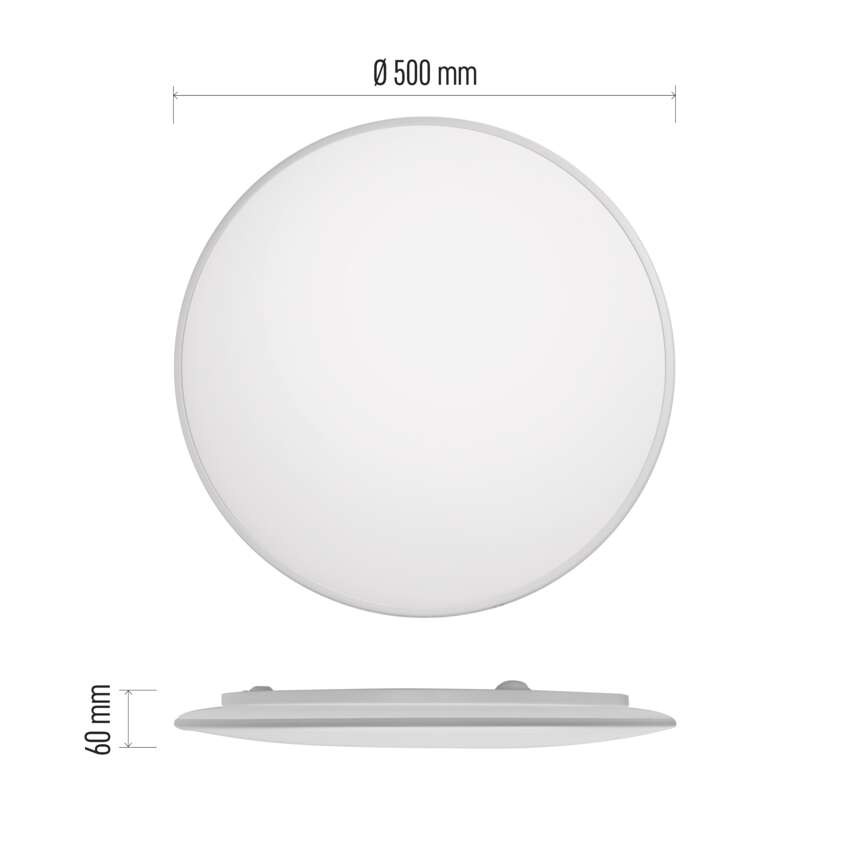LED šviestuvas ALVI 50 cm, 36 W, šiltai–šaltai baltas, su nuotolinio valdymo pulteliu