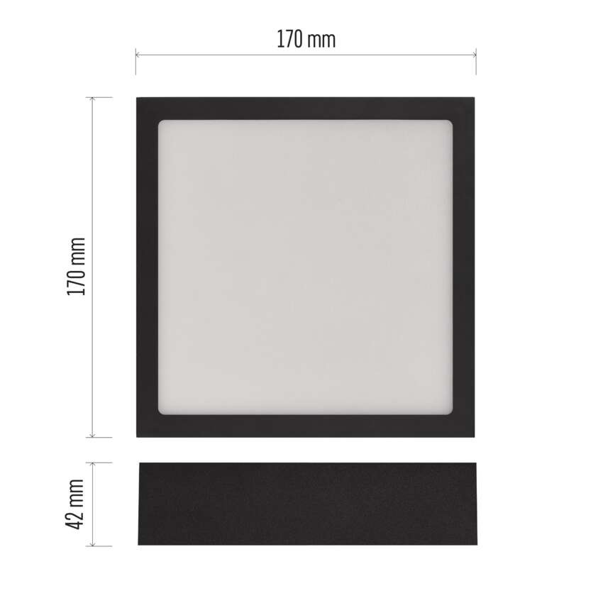 LED-Anbauleuchte NEXXO, quadratisch, schwarz, 12,5W, mit Change CCT