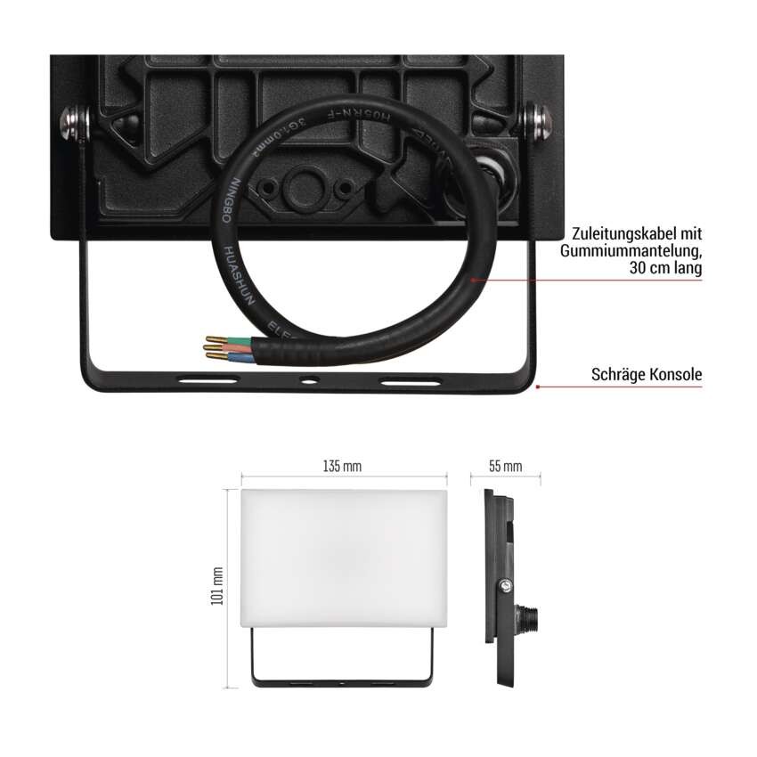 LED-Fluter TAMBO, 20 W, 2000 lm, IP65, schwarz