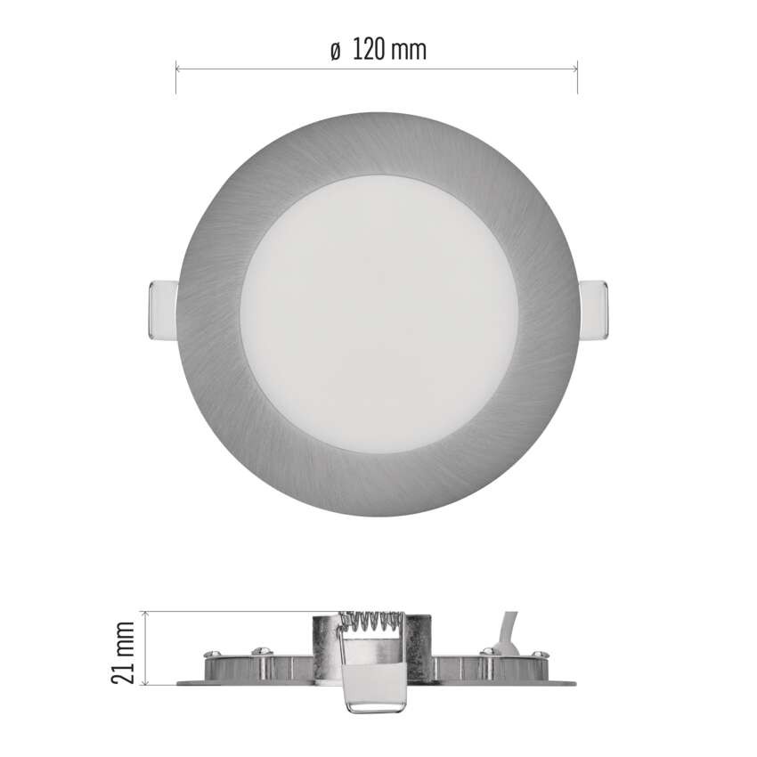 LED-Einbauleuchte NEXXO, rund, silber, 7W, mit Change CCT
