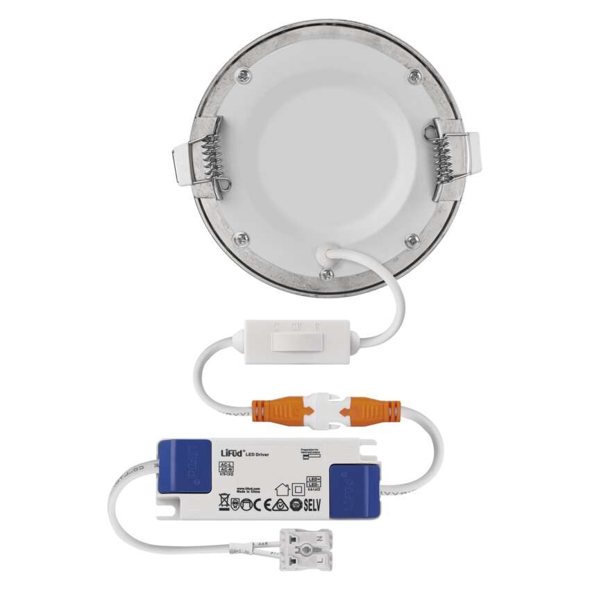 LED-Einbauleuchte NEXXO, rund, silber, 7W, mit Change CCT