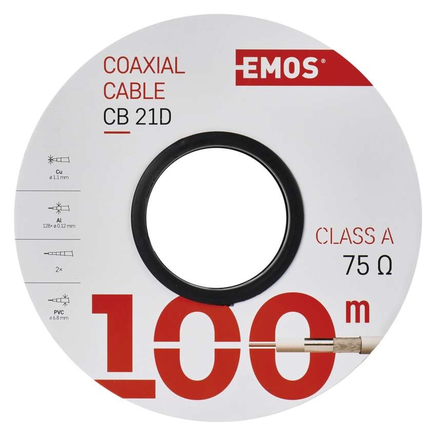 Koaxialkabel CB21D, 100m