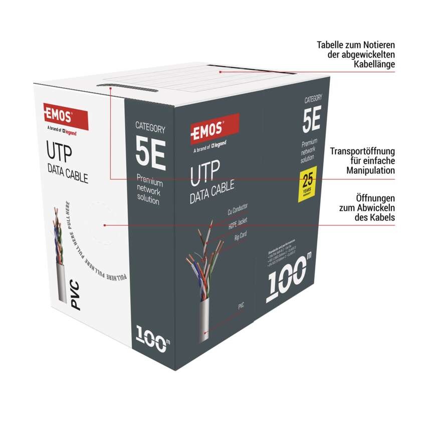Datenkabel UTP 5E, 100m