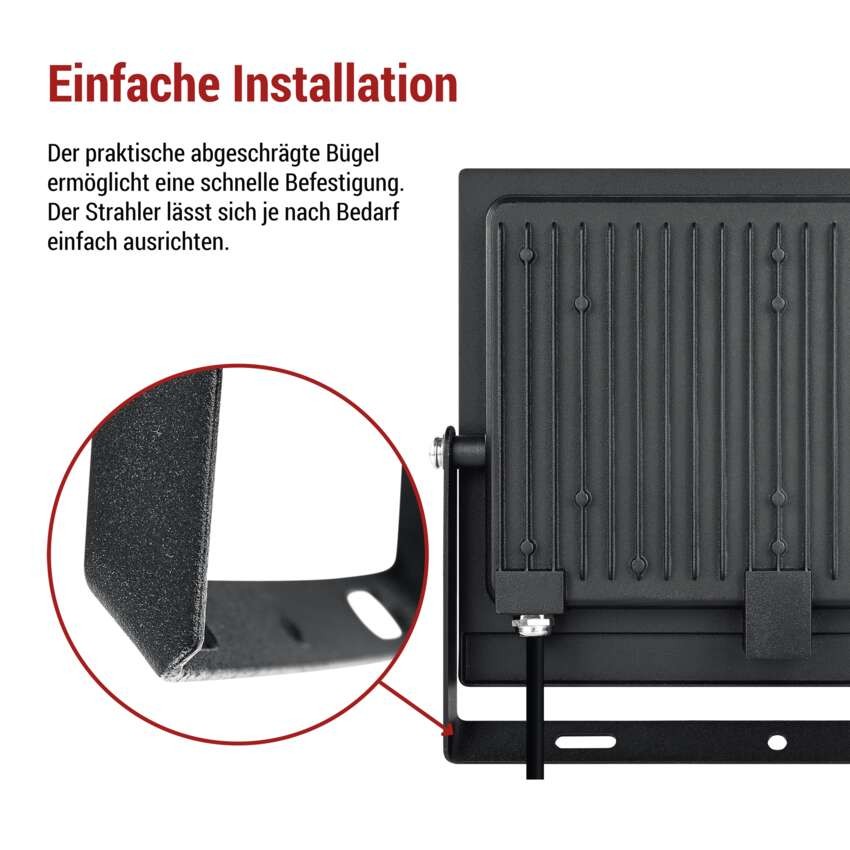 LED-Fluter TAMBO EVO, 100 W, 10 000 lm, IP65, schwarz