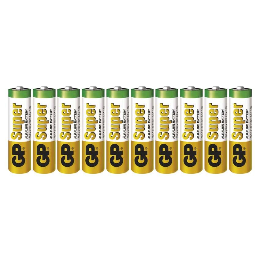 Alkalická baterie GP Super AA (LR6), 10 ks