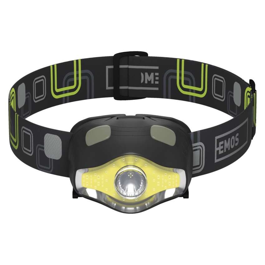 Naglavna LED svetilka 3W LED + COB