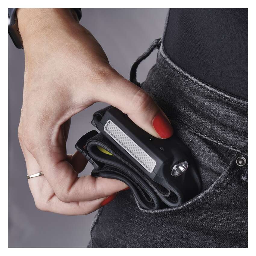 Naglavna polnilna LED svetilka, 380 lm, Li-Pol 1200 mAh
