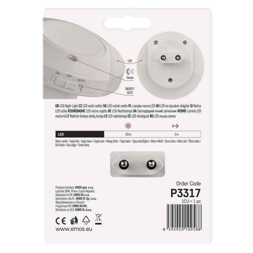 LED Nachtlicht P3317, Lichtsensor, netzbetrieben
