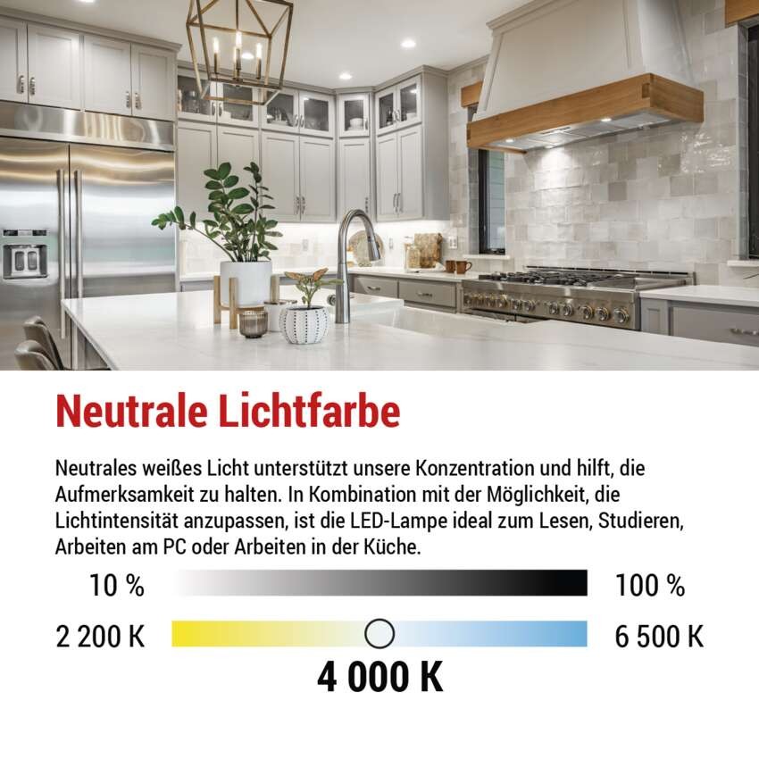 LED Lampe Classic MR16 / GU10 / 7 W (60 W) / 800 lm / Neutralweiß / dimmbar