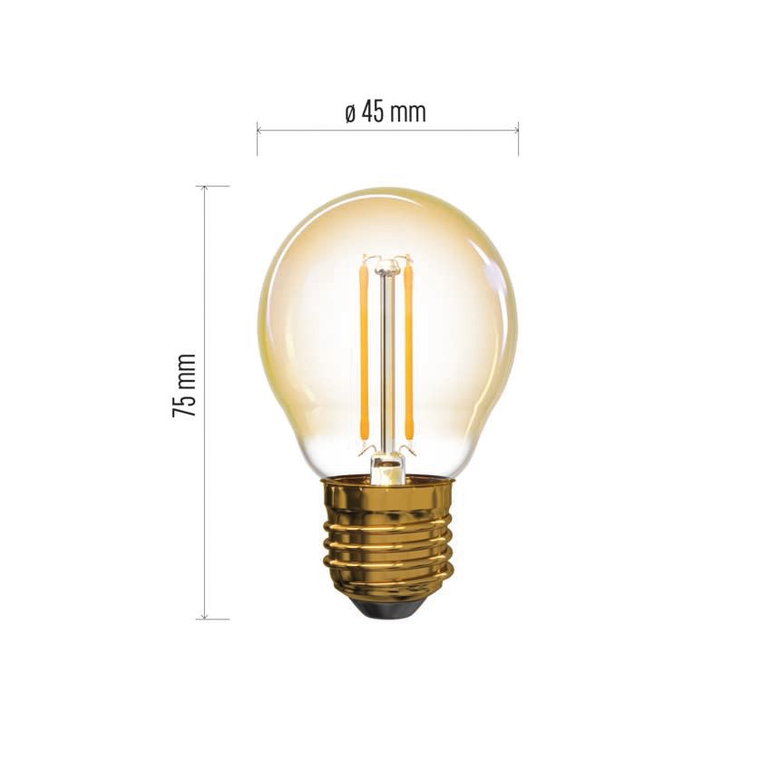 LED žárovka Vintage Mini Globe 2W E27 teplá bílá+