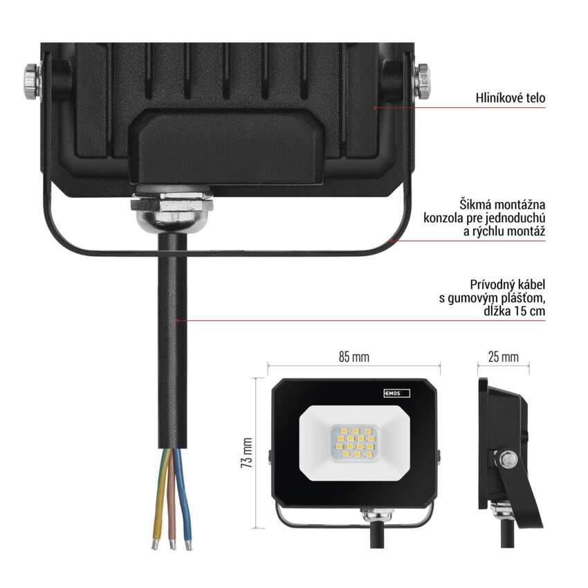 LED reflektor SIMPO 10 W neutrálna biela