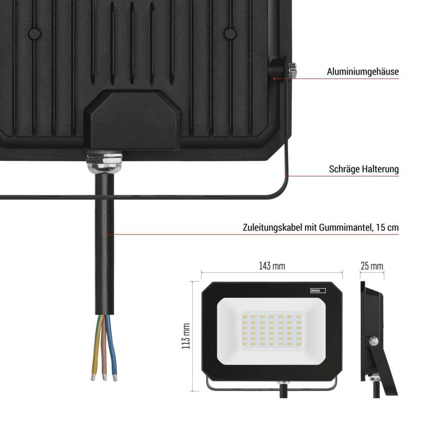 LED reflektor SIMPO 20 W neutralweiß