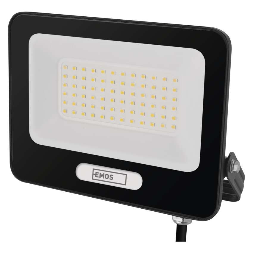 LED reflektor GLARO 50W, čierny, IP65, 5000 lm, neutrálna biela