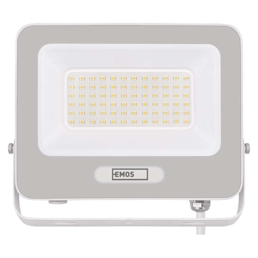 LED reflektor GLARO 50W, biely, IP65, 5000 lm, neutrálna biela