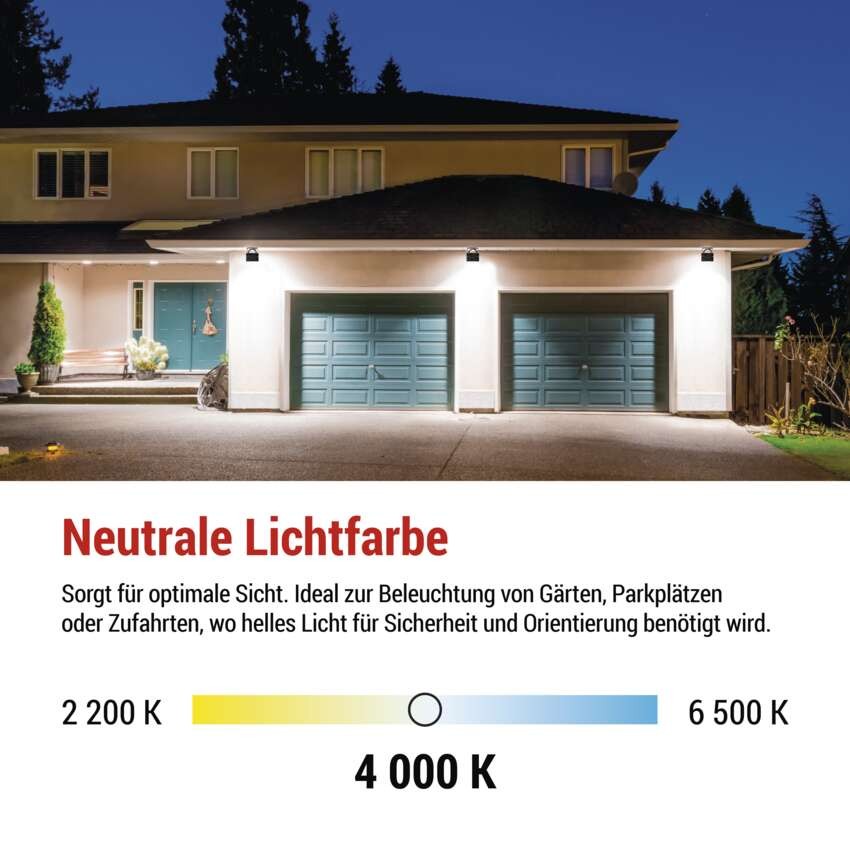 LED-Fluter TAMBO, 50 W, 5000 lm, IP65, schwarz