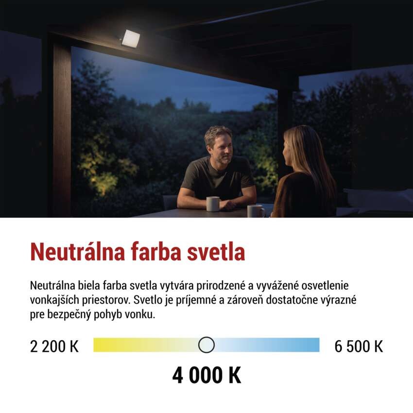 LED reflektor TAMBO EVO, 20 W, 2000 lm, IP65, čierny