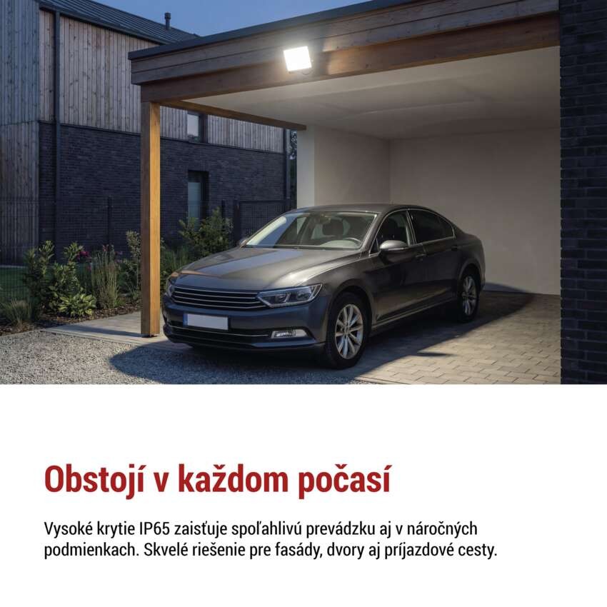 LED reflektor TAMBO EVO, 50 W, 5000 lm, IP65, čierny