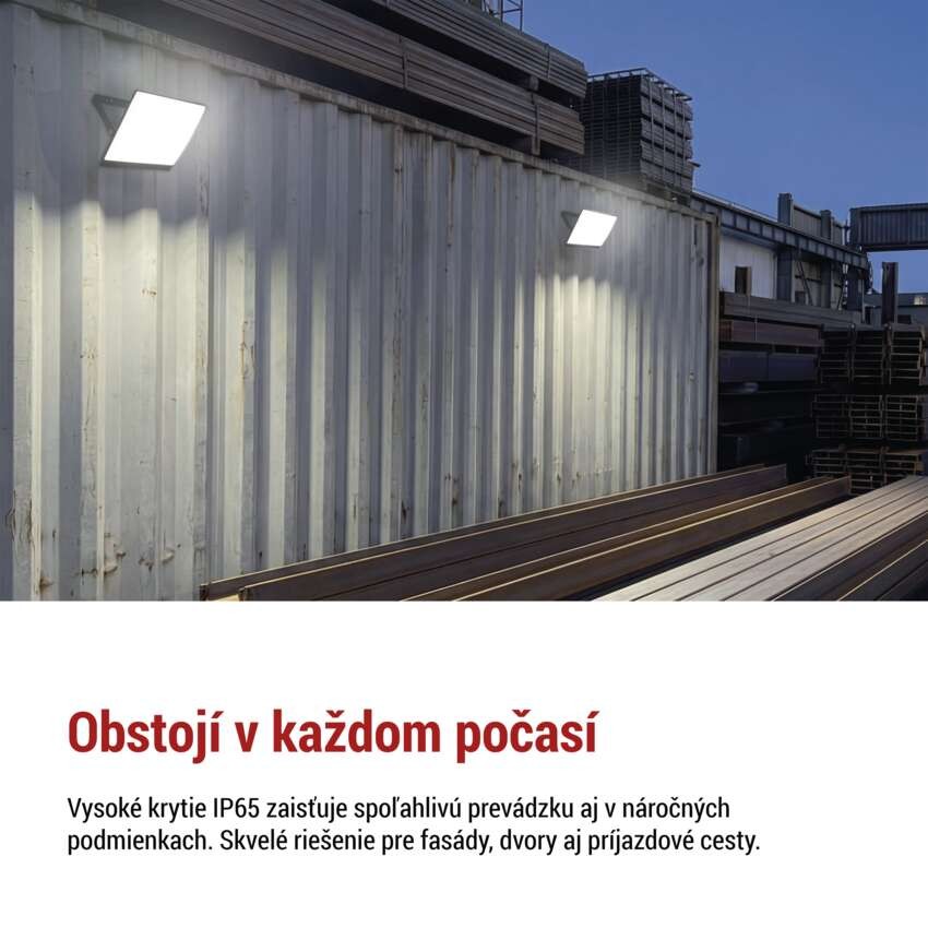 LED reflektor TAMBO EVO, 100 W, 10 000 lm, IP65, čierny