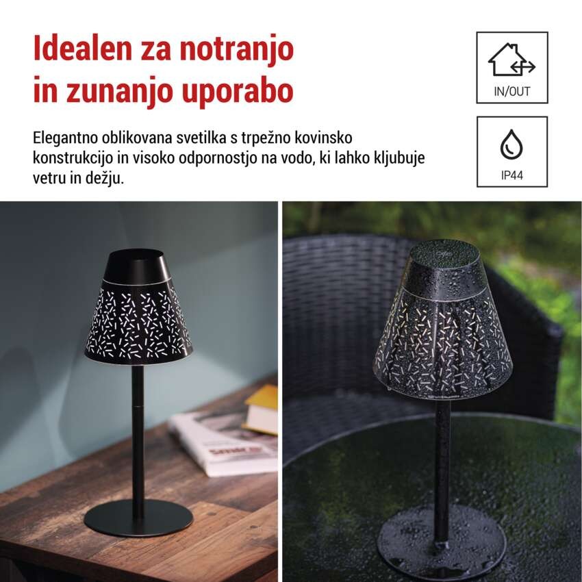 Namizna LED svetilka GRACE, polnilna