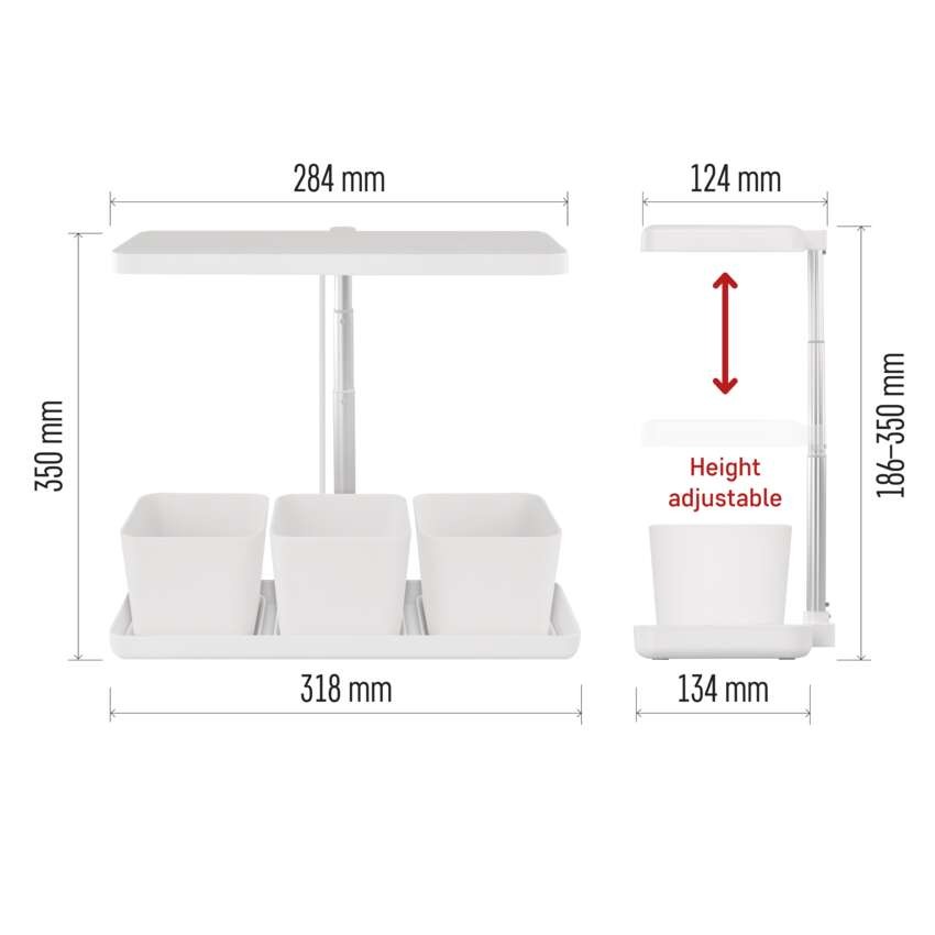 Augu lampa LED pilna spektra, 30 LED, iekštelpu, taimeris, dimmeris