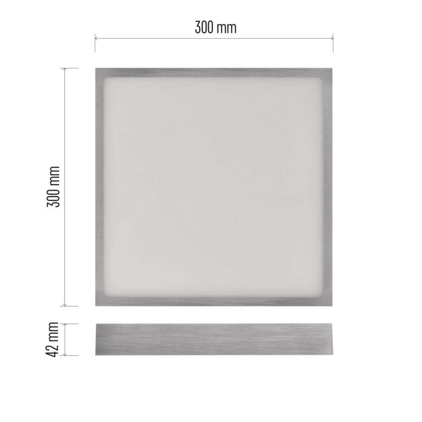 LED panel NEXXO,nadometni,  kvadratni, srebrn, 28,5W, nastavljiva CCT