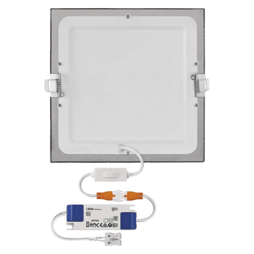 LED vstavané svietidlo NEXXO, štvorec, strieborné, 18W, CCT