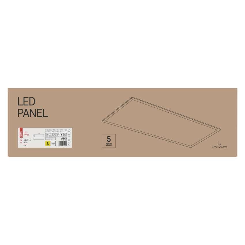 LED panel PROXO 30×120, obdĺžnikový vstavaný biely, 40W neutr. b.