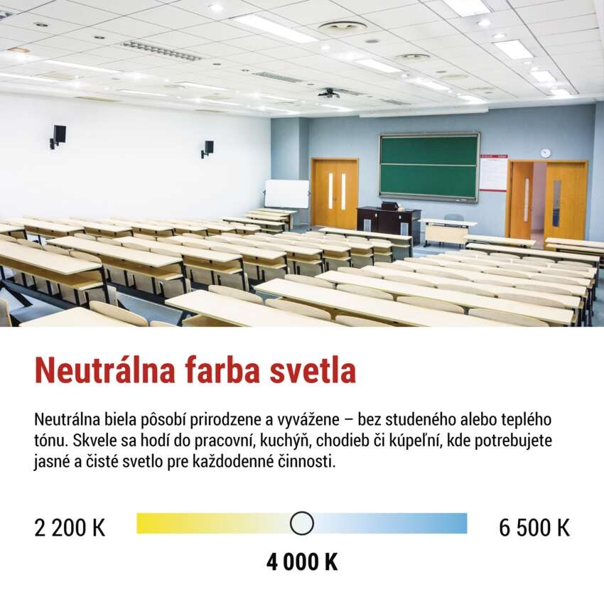LED panel LUXXO 60 x 60 cm / 32 mm, 22 W, 3 800 lm, vstavaný, neutr. biela, UGR<19, IP21