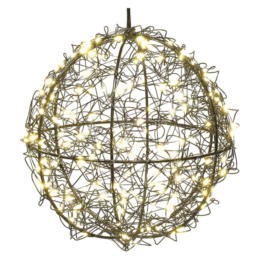 LED Weihnachtskugel – 200 LEDs, für den Außen- und Innenbereich, warmweiß