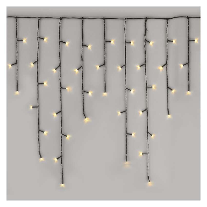 LED Weihnachts-Eiszapfen, 3,6 m, Außen und Innen, warm-weiß, Programme